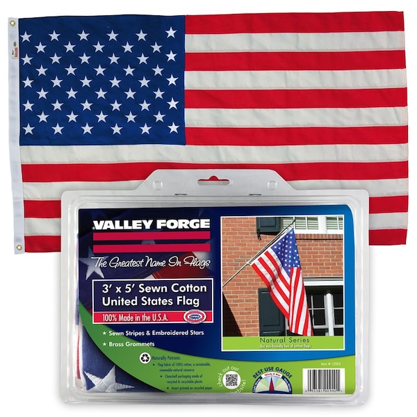 Valley Forge Valley Forge Best USA Flag 5 ft. W X 3 ft. L USB3 - main